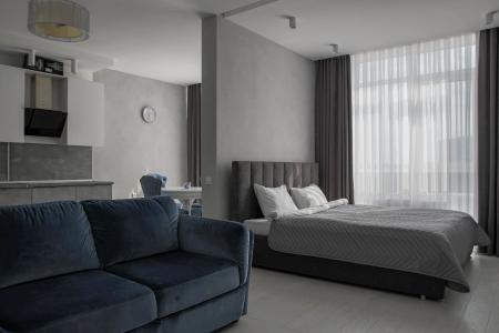 Стильная студия с панорамным видом