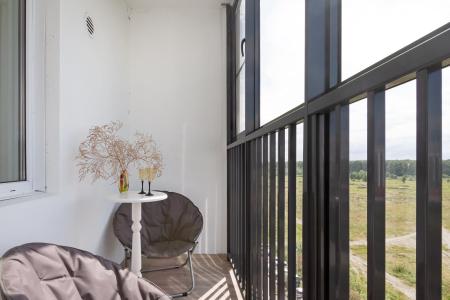 Светлая студия с красивым видом у МНТК/Экспоцентра