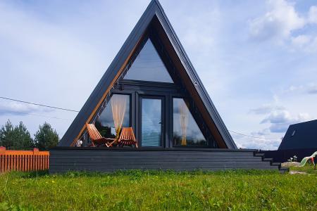 Дом А-фрейм в элитном охраняемом поселки