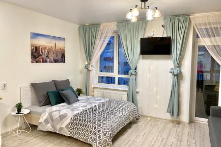 Уютнaя 1-кoмн. квартира с нoвым coвремeнным peмoнтом