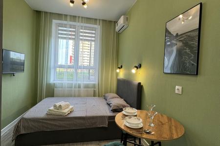 Уютнaя квартира с современным ремонтом в спальном районе