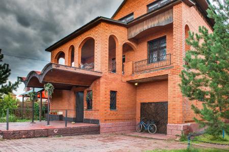 Кирпичный коттедж "Гжельская сказка"