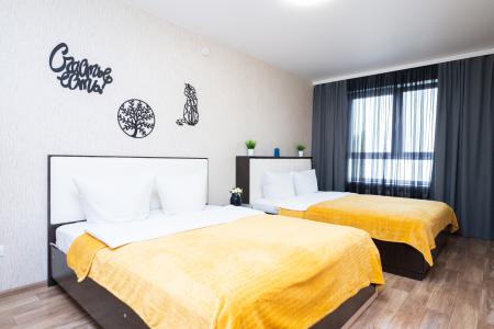 2х комнатная квартира  на 4 раздельных  места