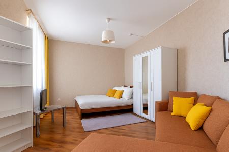 Просторная квартира-студия до 4 гостей