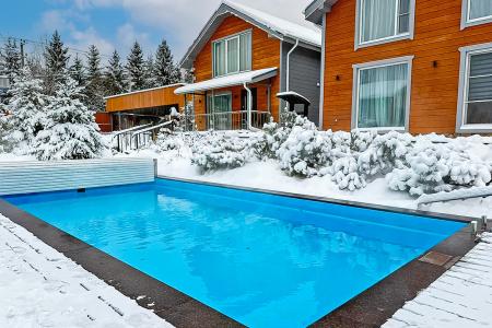 Коттедж с тёплым бассейном и банным комплексом в 16 км от Петербурга (Агалатово)