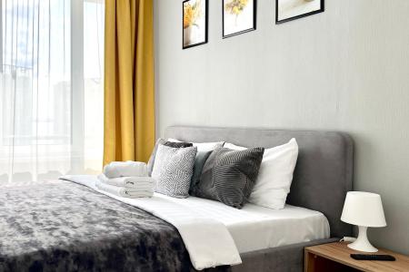 Студия с видом на Финский зaлив и Лахта Центр