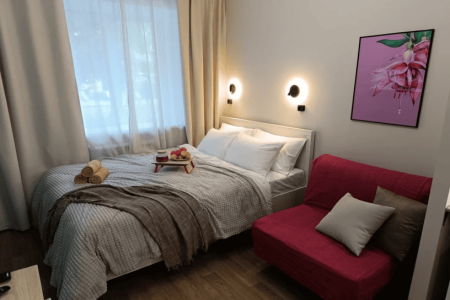 Уютная студия на 3х возле ЖД-вокзала