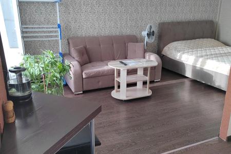 Уютная квартира-студия для отдыха и времяпровождения возле ЖД-Вокзала и Федеральной трассой М53