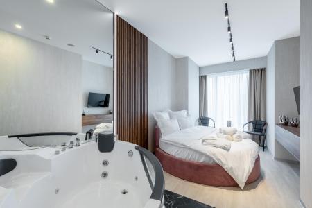 Панорамная студия с джакузи в башне ОКО | Москва-Сити