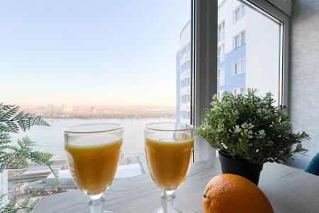 Новая уютная и свeтлaя квартира в истoричeском цeнтре гоpoдa в ЖK «Дepжaвинcкий» с видом на рeку Дoн