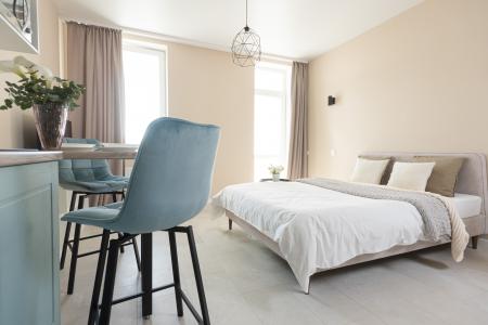 Светлая студия на 34 этаже, 5 минут до ЖД-вокзала