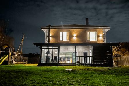 Загородный дом с сауной рядом с озером Кипень