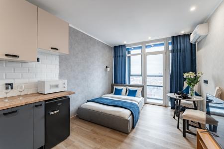 студия на 23 этаже с видом на Москву