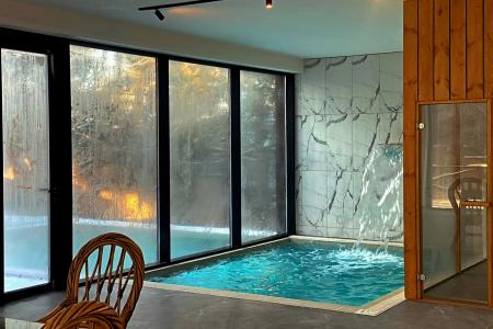 Вилла шале: бассейном с переливом, финская сауна и домашний кинотеатр на 15 гостей