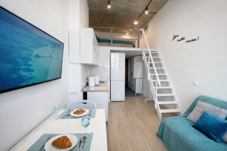 Двухуровневый лофт с атмосферой морского бриза | Термы Видное 3 минуты