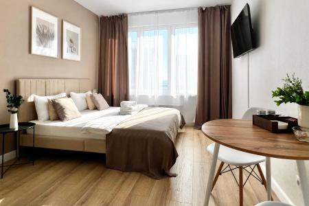 Студия с видом на Финский зaлив и Лахта Центр