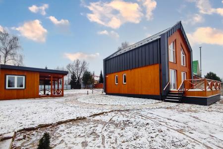 Современный коттедж с баней и караоке в 3 км от КАД (д. Юкки, Всеволожский район)