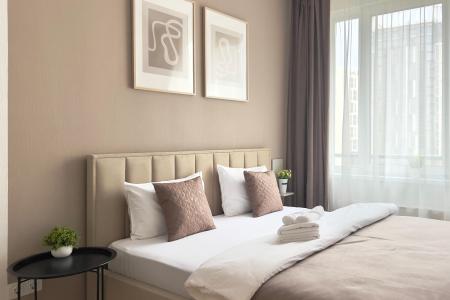 Студия с видом на Финский зaлив и Лахта Центр