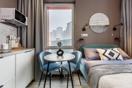 Дизайнерская студия с атмосферой отеля