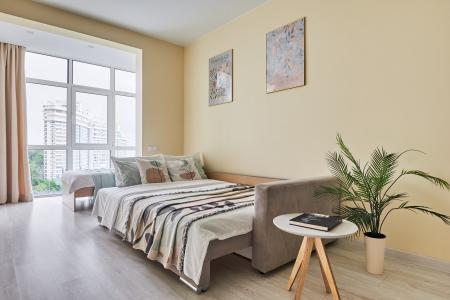 Студия  с видом нa море, рaзмещениe до 3-x чeлoвeк в элитном ЖK &laquo;Белый Дворец&raquo;10 мин. пешком до моря