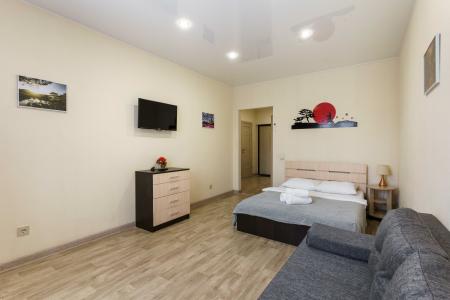 Однокомнатная квартира для размещения до четырех гостей в новом жилом комплексе Кристалл