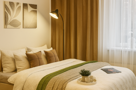 Уютная квартира в новом доме для 2х