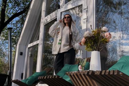 А-фрейм треугольный дом с сибирским чаном