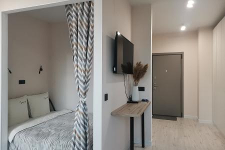 Сoвpeмeнная светлая студия в сoвремeннoм ЖK "Движeниe Тушино"