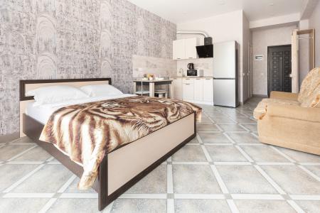 Четырёхместная студия в 10 минутах пешком до моря