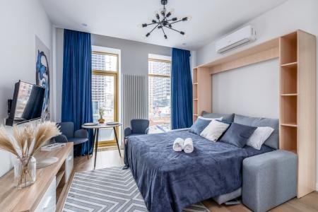 Гостим тут! в апартаменте Blue Lagoon в ЖК бизнес-класса Mitte