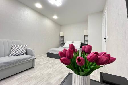 Очень светлая квартира в новом ЖК до центра 10 минут на машине. Рядом разноплановые больницы