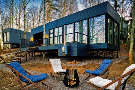 Коттедж в скандинавском стиле на берегу озера Красавица