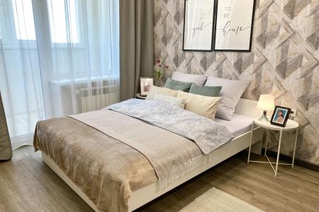 Светлая и уютная студия с потрясающим видом на город с 21 этажа