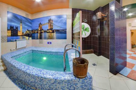 Коттедж с бассейном и баней на берегу Оми.