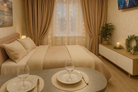 Новая студия с дизайнерским ремонтом