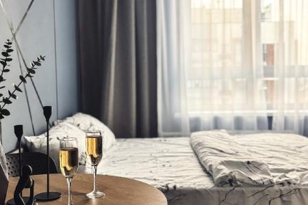 Стильная студия в зеленом районе