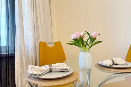 Уютные 1-к апартаменты в ЖК бизнес-класса «Алые Паруса» в центре