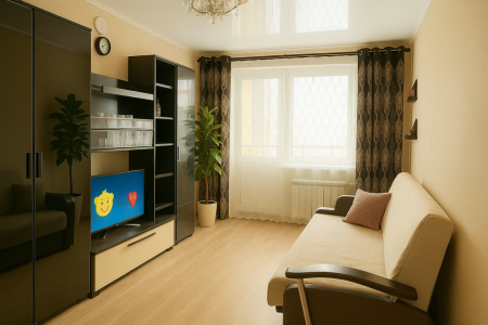 Двухкомнатная квартира возле ЛД Кристалл