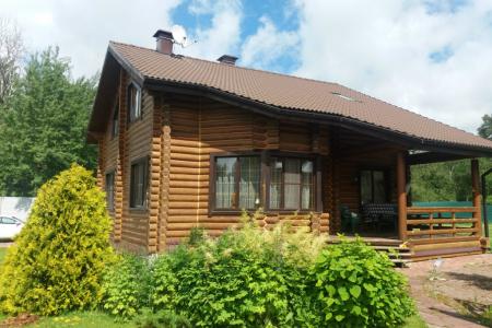 Дом из оцилиндрованного бревна  53 км от МКАД по Дммтровскому шоссе