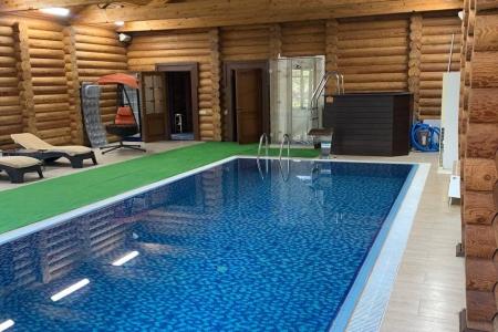 Коттедж с бассейном 14 метров, хаммамом и русской баней