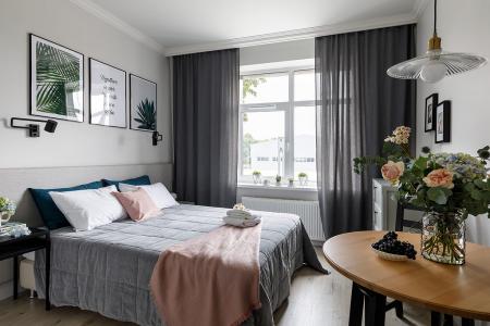 Стильная студия с ванной в апарт-отеле Елагин