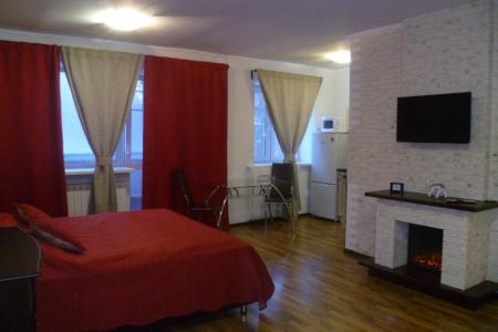 Квартира-студия с дизайнерским евроремонтом.