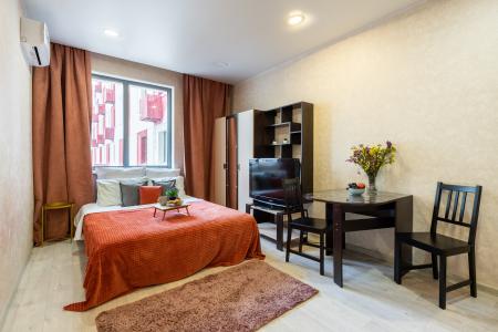 Тёплая уютная квартира бизнес класса со свежим ремонтом расположена в ЖК "Городские истории"