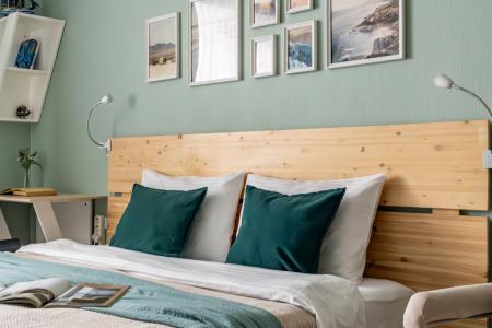 Satin home City View||Видовая студия с кондиционером  и парковкой для 3 гостей, 15 минут до центра