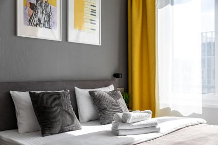 Студия с видом на Финский зaлив и Лахта Центр