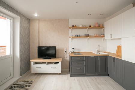 Уютная студия в скандинавском стиле