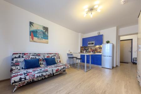 Уютная студия с видом на город у метро Ладожская