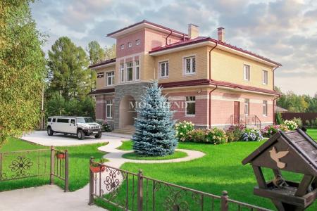 Красивый трёхэтажный коттедж площадью 450 м2 на 35 человек